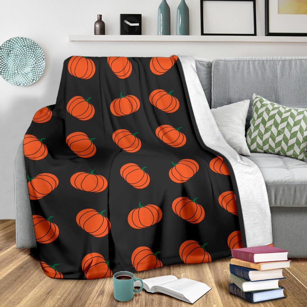 Pumpkin Print Pattern Blanket-grizzshop