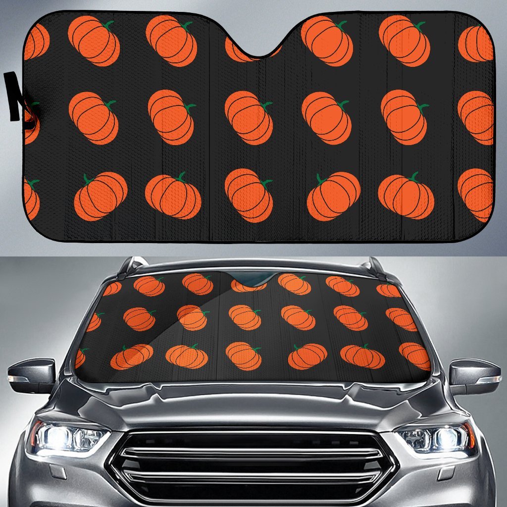 Pumpkin Print Pattern Car Sun Shade-grizzshop