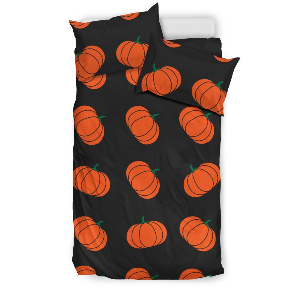 Pumpkin Print Pattern Duvet Cover Bedding Set-grizzshop