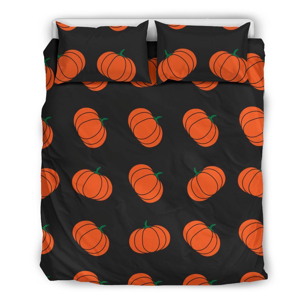 Pumpkin Print Pattern Duvet Cover Bedding Set-grizzshop