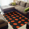 Pumpkin Print Pattern Floor Mat-grizzshop