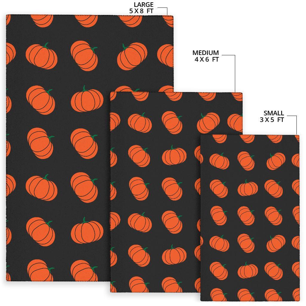 Pumpkin Print Pattern Floor Mat-grizzshop