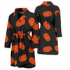 Pumpkin Print Pattern Men Long Robe-grizzshop