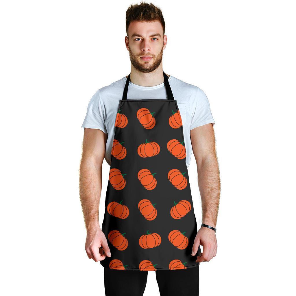 Pumpkin Print Pattern Men's Apron-grizzshop