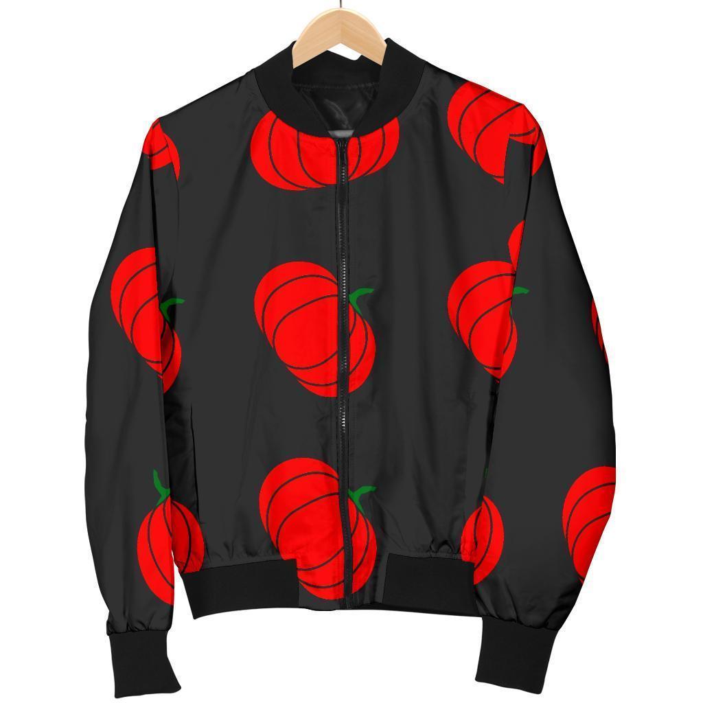 Pumpkin Print Pattern Men's Bomber Jacket-grizzshop