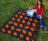 Pumpkin Print Pattern Quilt-grizzshop