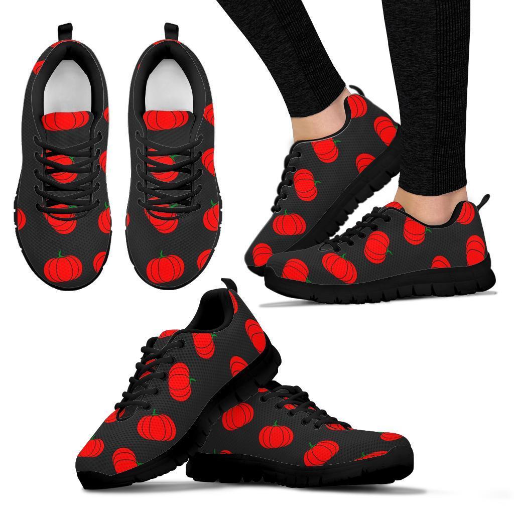 Pumpkin Print Pattern Sneaker Shoes For Men Women-grizzshop