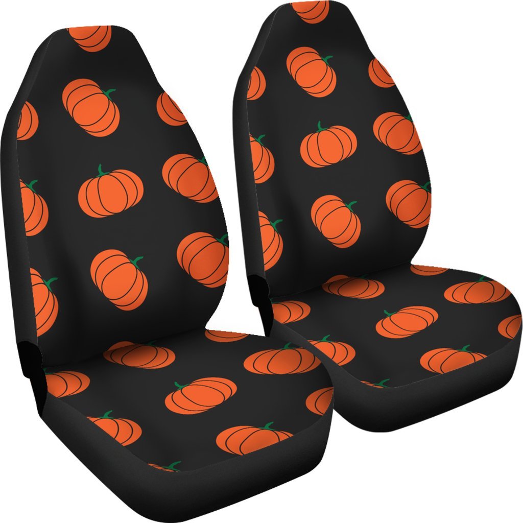 Pumpkin Print Pattern Universal Fit Car Seat Covers-grizzshop