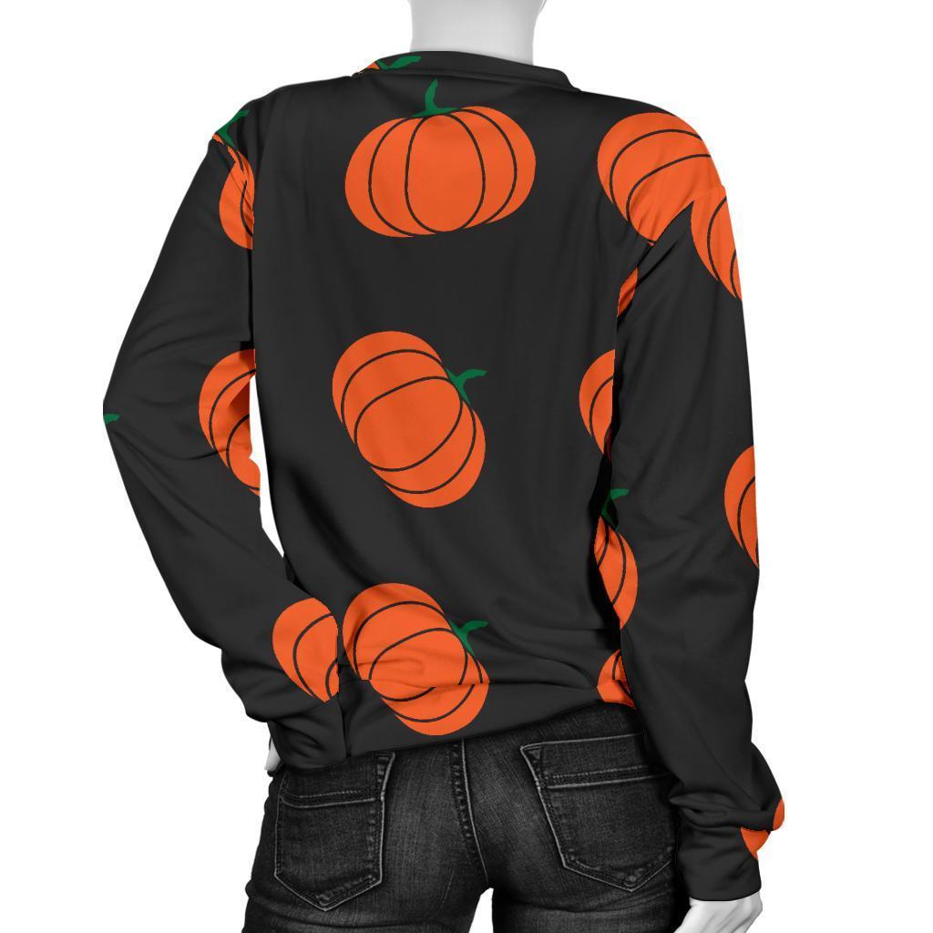 Pumpkin Print Pattern Women's Sweatshirt-grizzshop