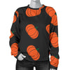 Pumpkin Print Pattern Women's Sweatshirt-grizzshop