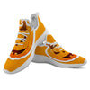 Pumpkin Print White Athletic Shoes-grizzshop