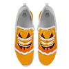 Pumpkin Print White Athletic Shoes-grizzshop