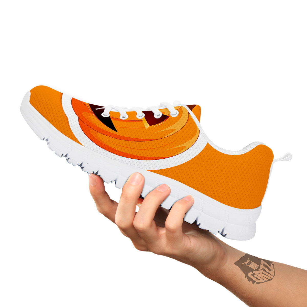 Pumpkin Print White Sneaker-grizzshop