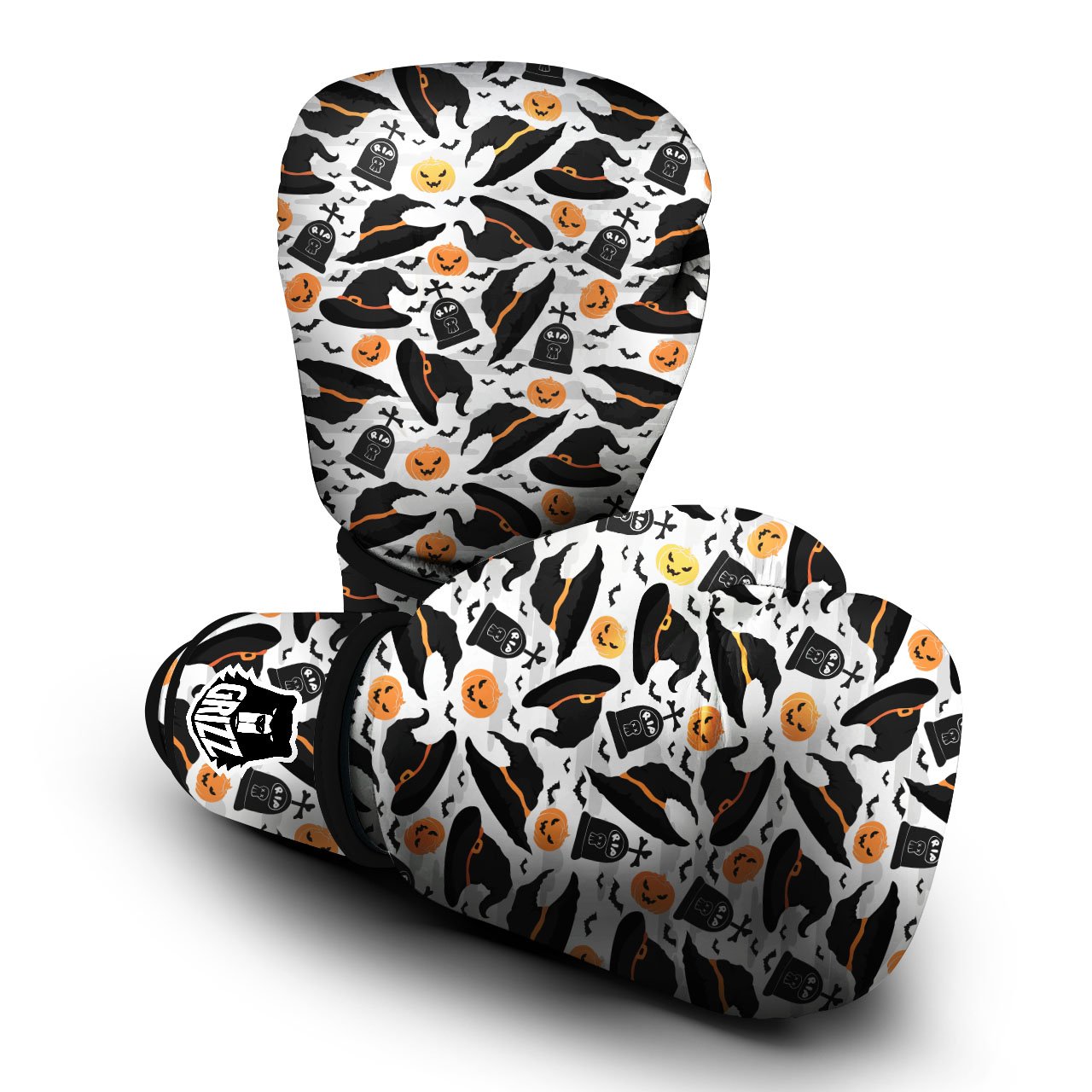 Pumpkin Witch Halloween Print Pattern Boxing Gloves-grizzshop