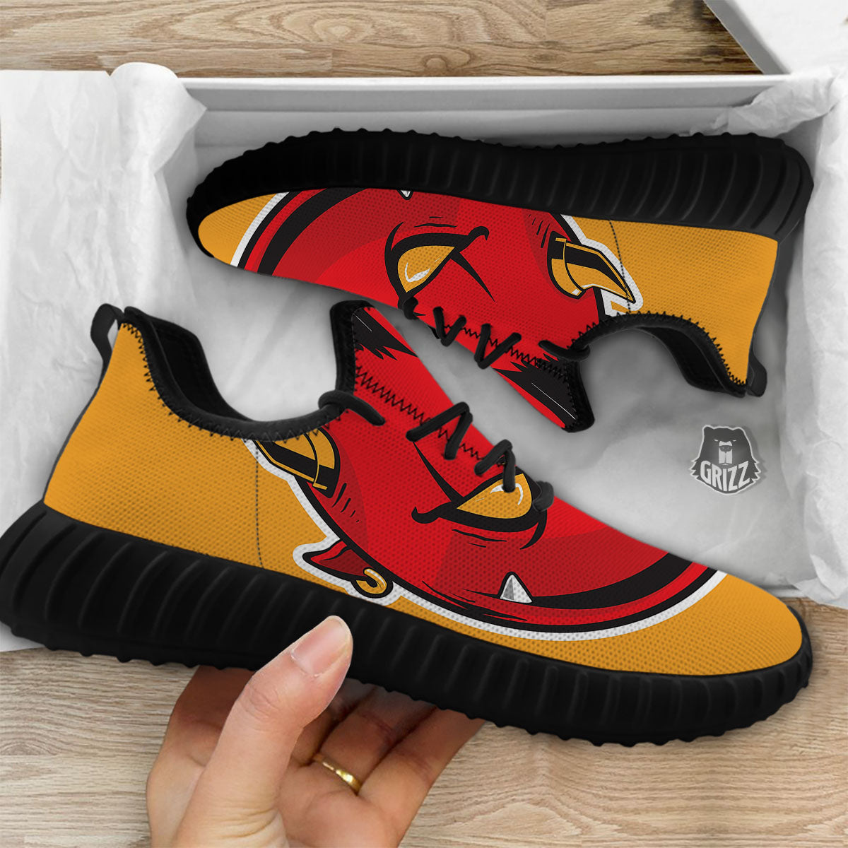 Punk Devil Mohawk Print Black Walking Shoes-grizzshop