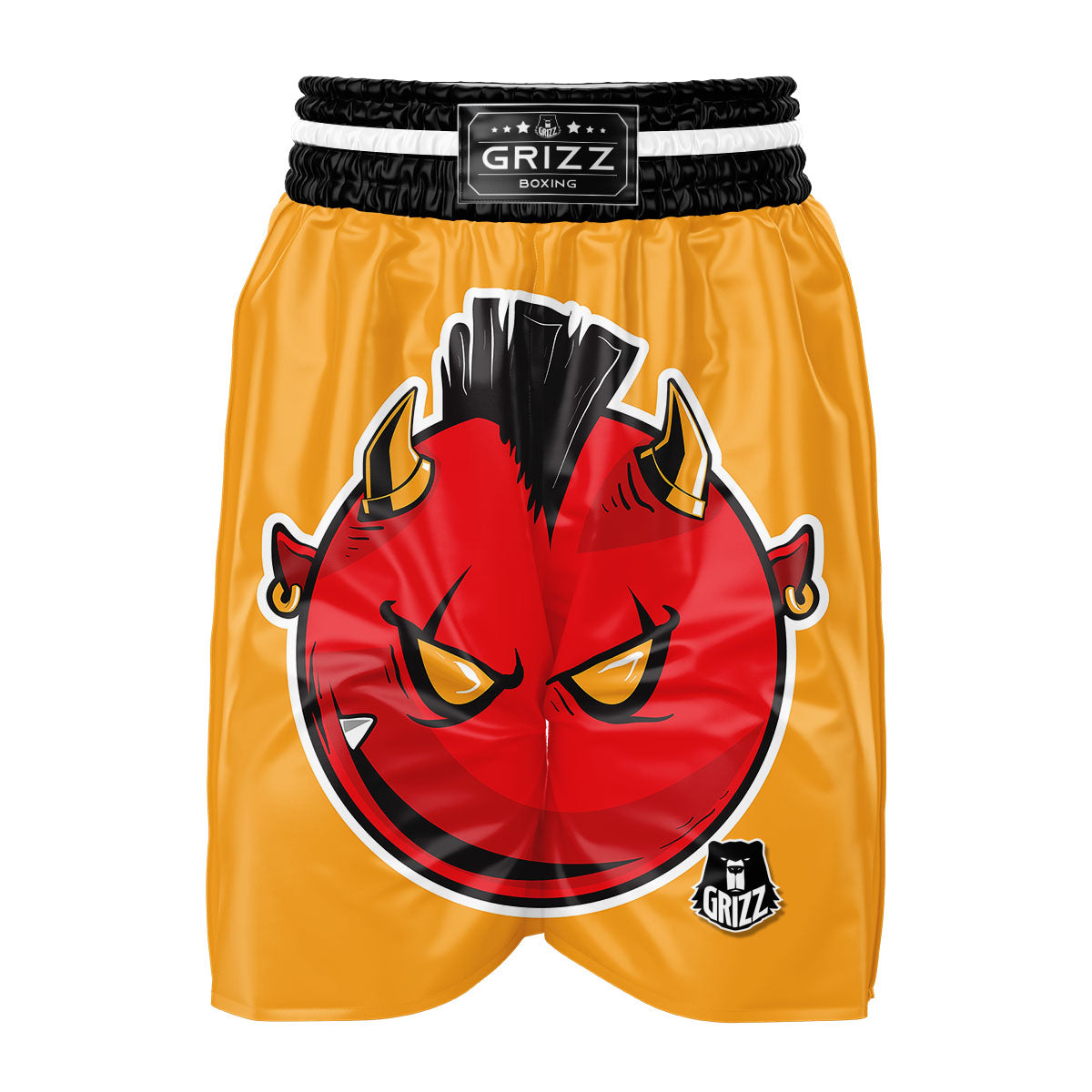 Punk Devil Mohawk Print Boxing Shorts-grizzshop