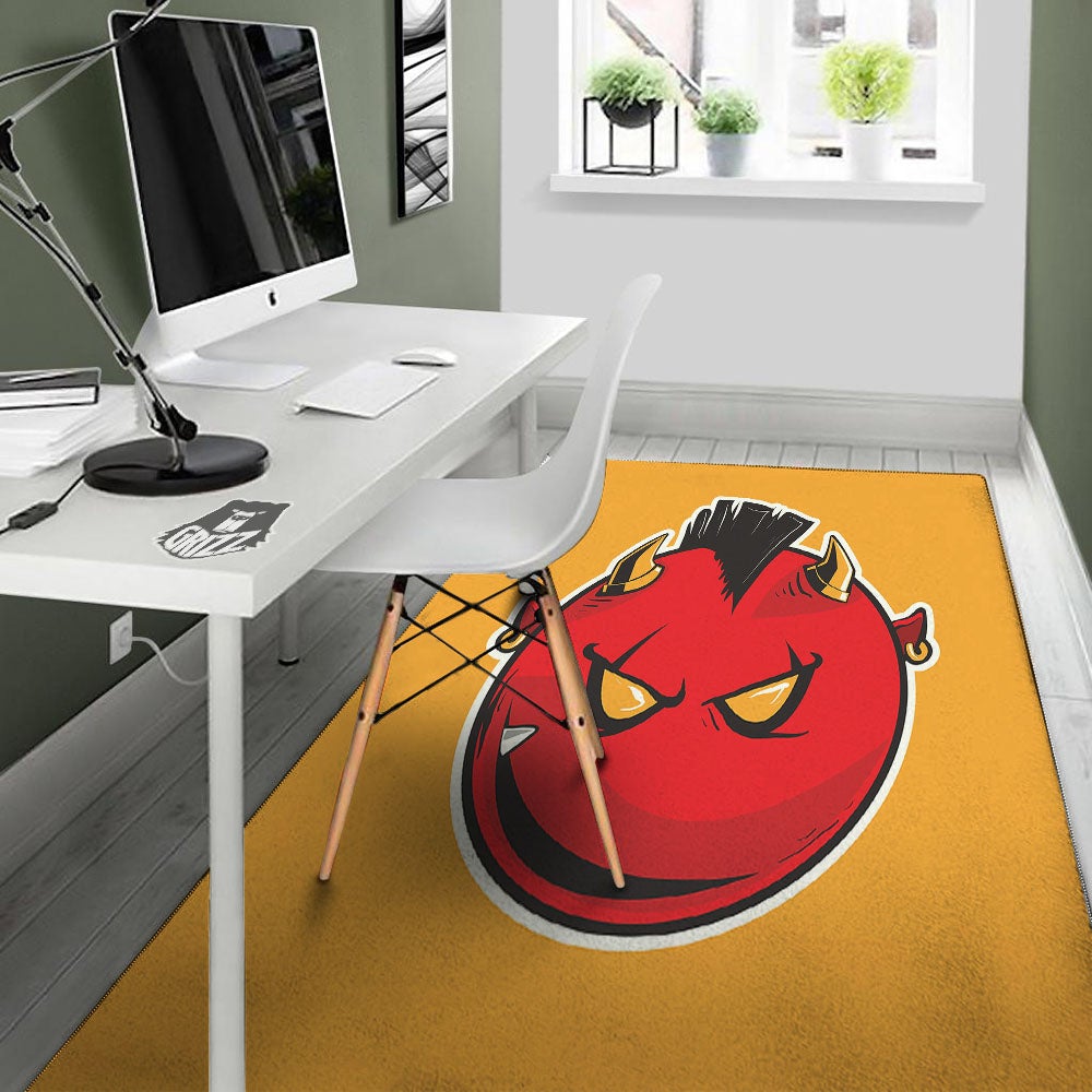 Punk Devil Mohawk Print Floor Mat-grizzshop