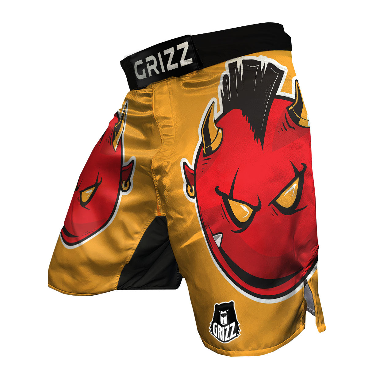 Punk Devil Mohawk Print MMA Shorts-grizzshop