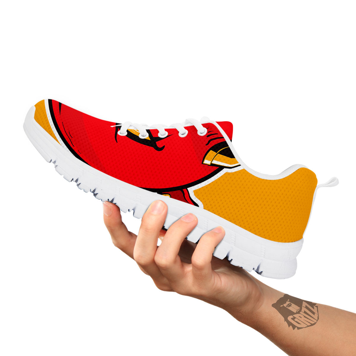 Punk Devil Mohawk Print White Sneaker-grizzshop