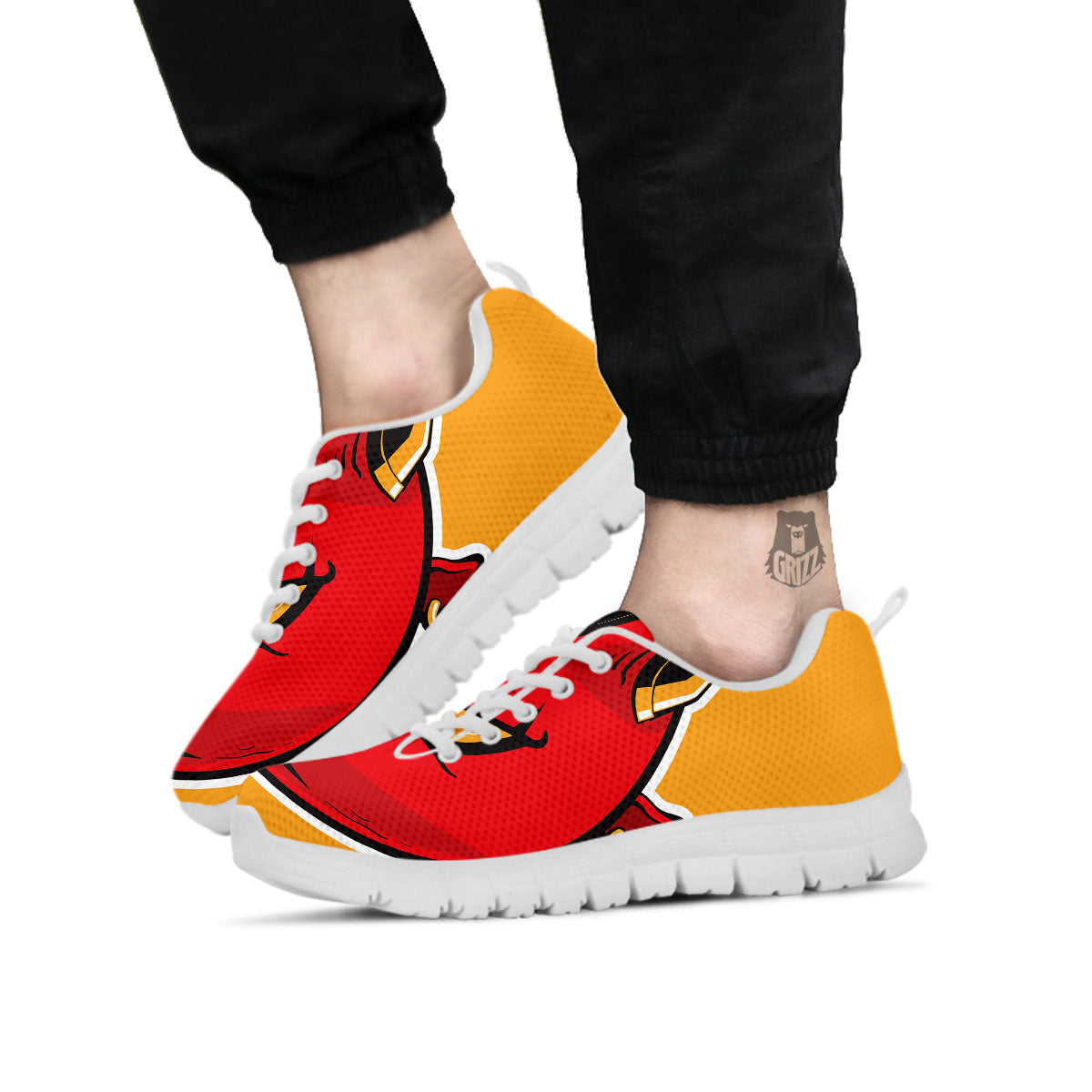 Punk Devil Mohawk Print White Sneaker-grizzshop