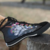 Punk Unicorn Print Black High Top Shoes-grizzshop