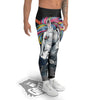 Punk Unicorn Print Men's Leggings-grizzshop