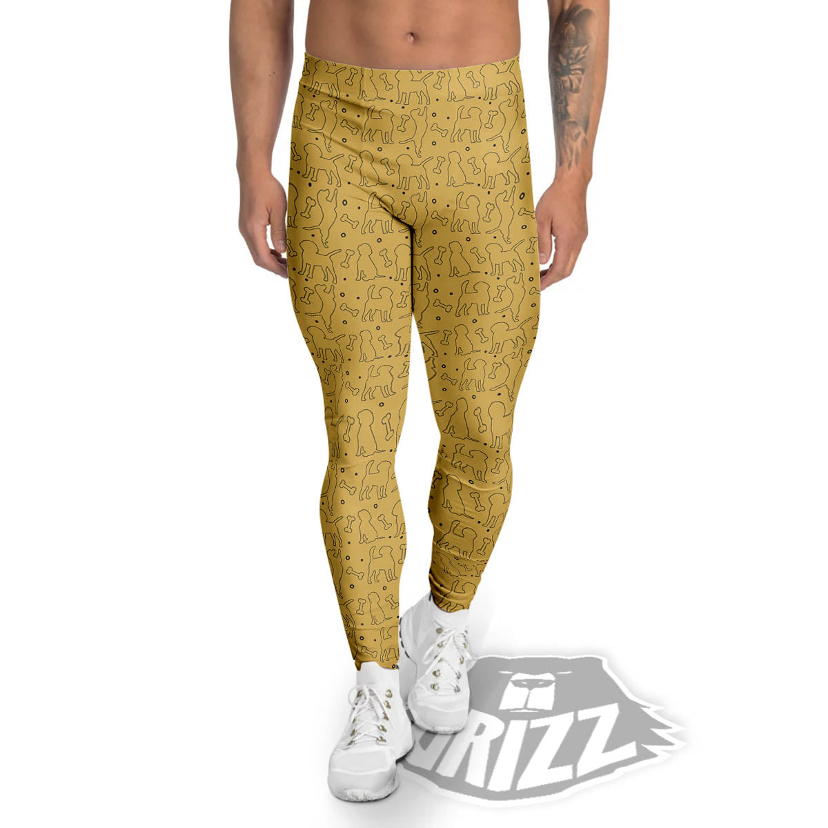 Puppy Cute Beagle Print Pattern Men's Leggings-grizzshop