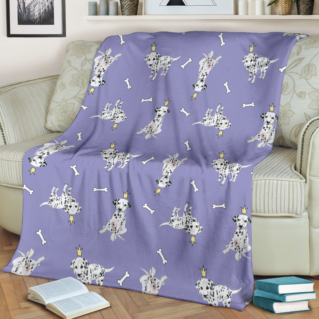 Puppy Dalmatian Dog Pattern Print Blanket-grizzshop