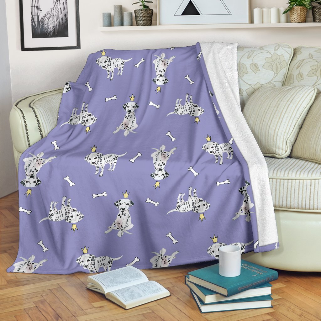 Puppy Dalmatian Dog Pattern Print Blanket-grizzshop