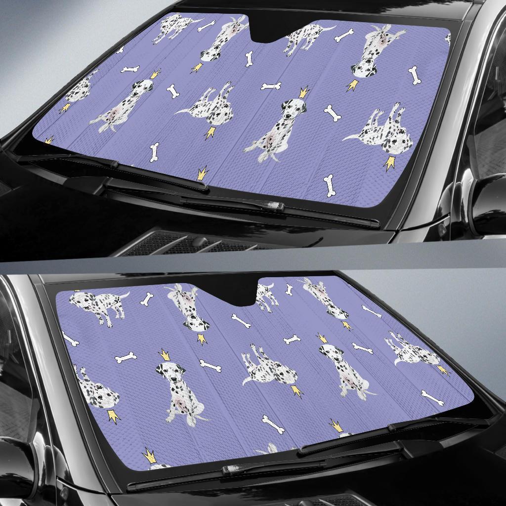 Puppy Dalmatian Dog Pattern Print Car Sun Shade-grizzshop
