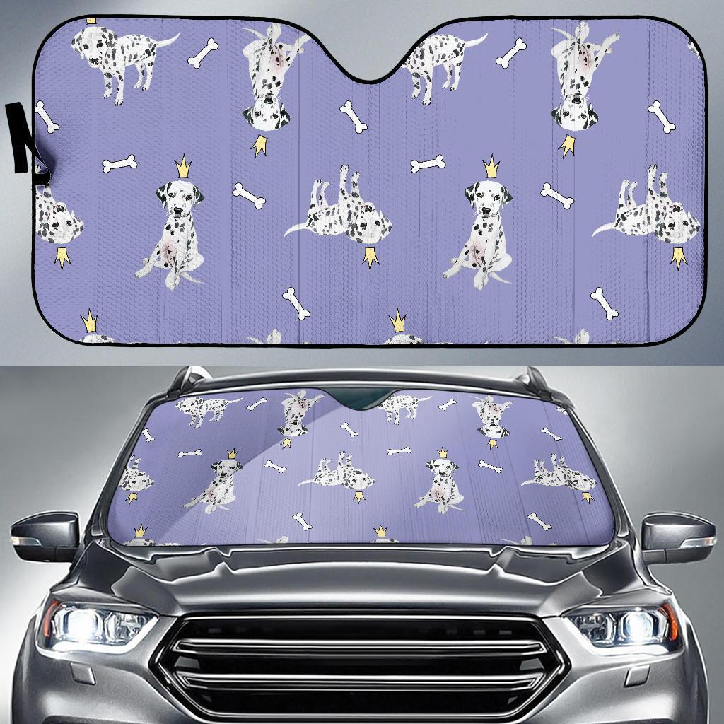 Puppy Dalmatian Dog Pattern Print Car Sun Shade-grizzshop