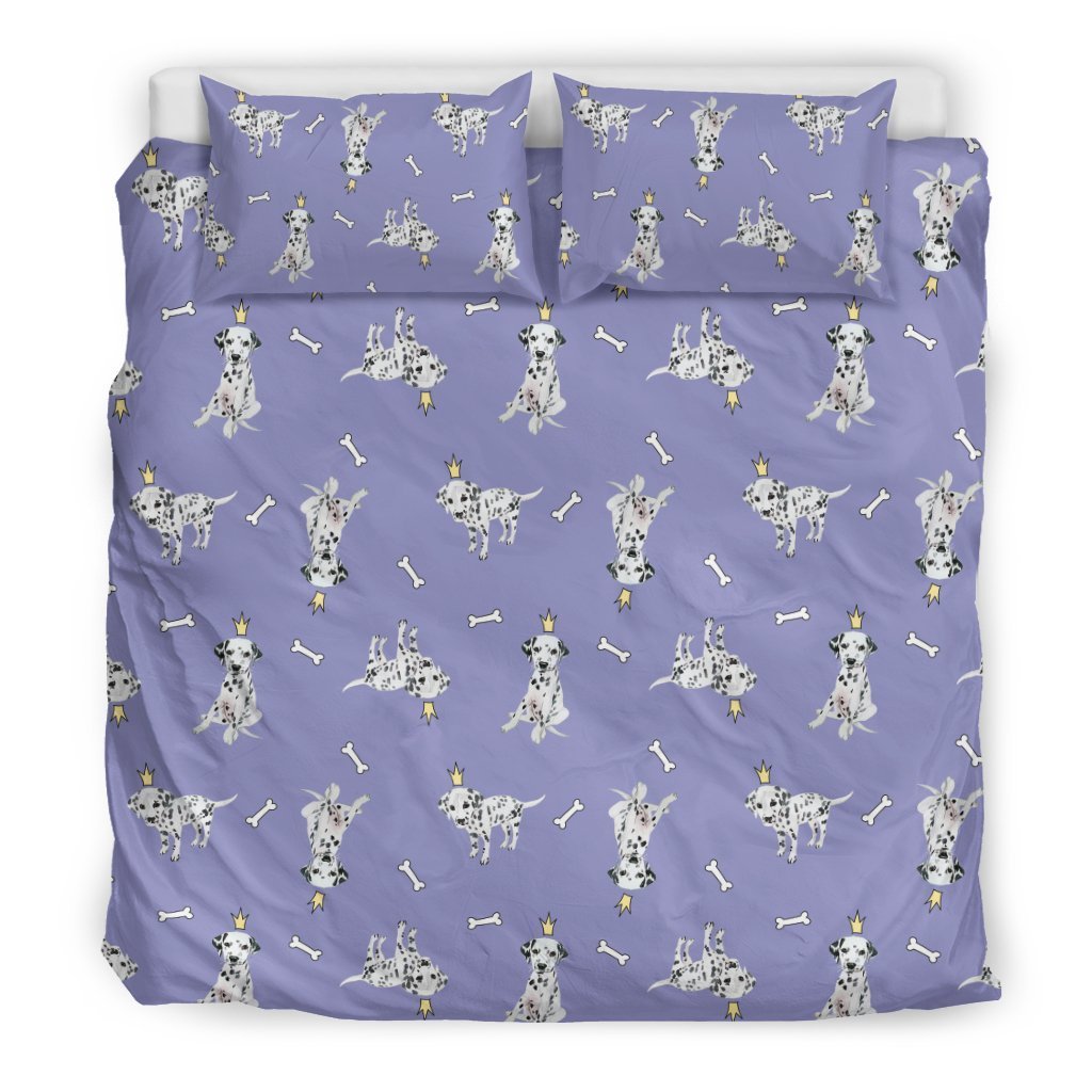 Puppy Dalmatian Dog Pattern Print Duvet Cover Bedding Set-grizzshop