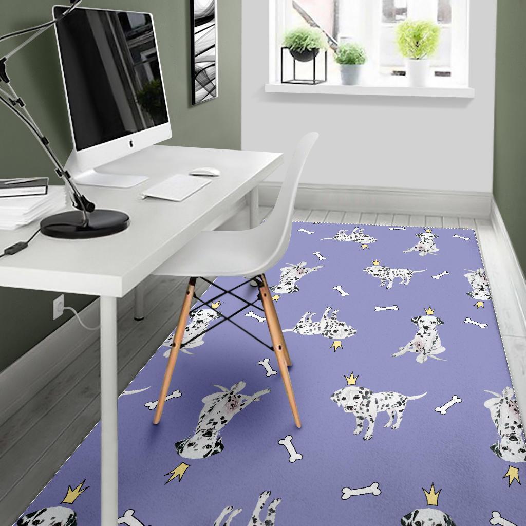 Puppy Dalmatian Dog Pattern Print Floor Mat-grizzshop