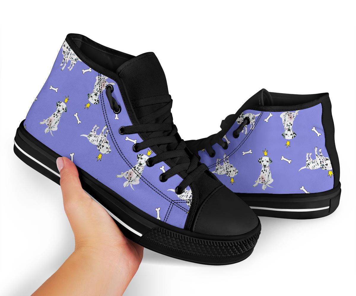 Puppy Dalmatian Dog Pattern Print Men Women's High Top Shoes-grizzshop