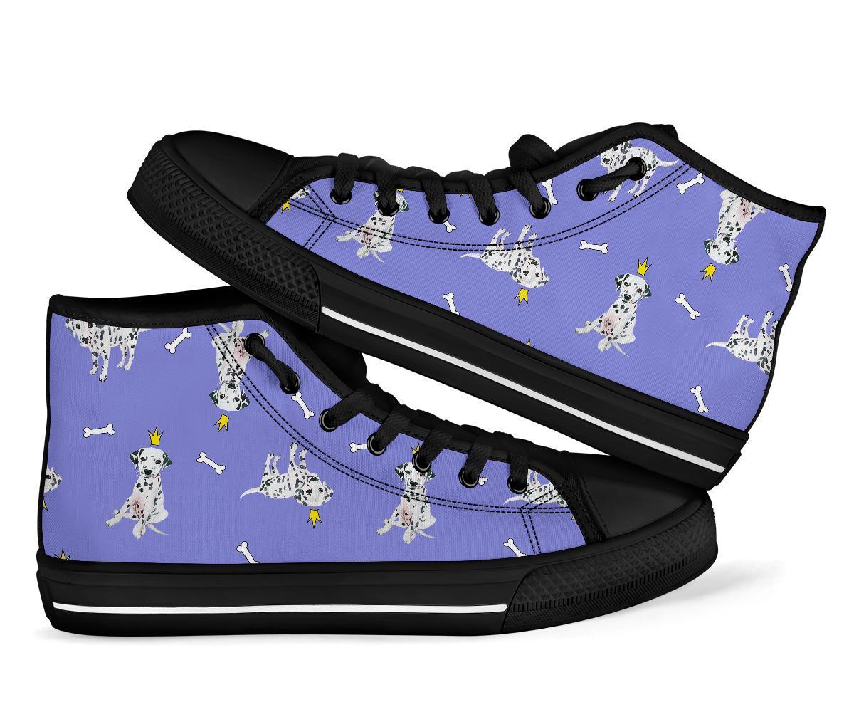 Puppy Dalmatian Dog Pattern Print Men Women's High Top Shoes-grizzshop