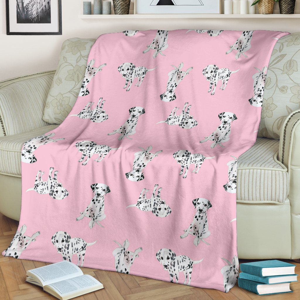 Puppy Dog Dalmatian Pattern Print Blanket-grizzshop