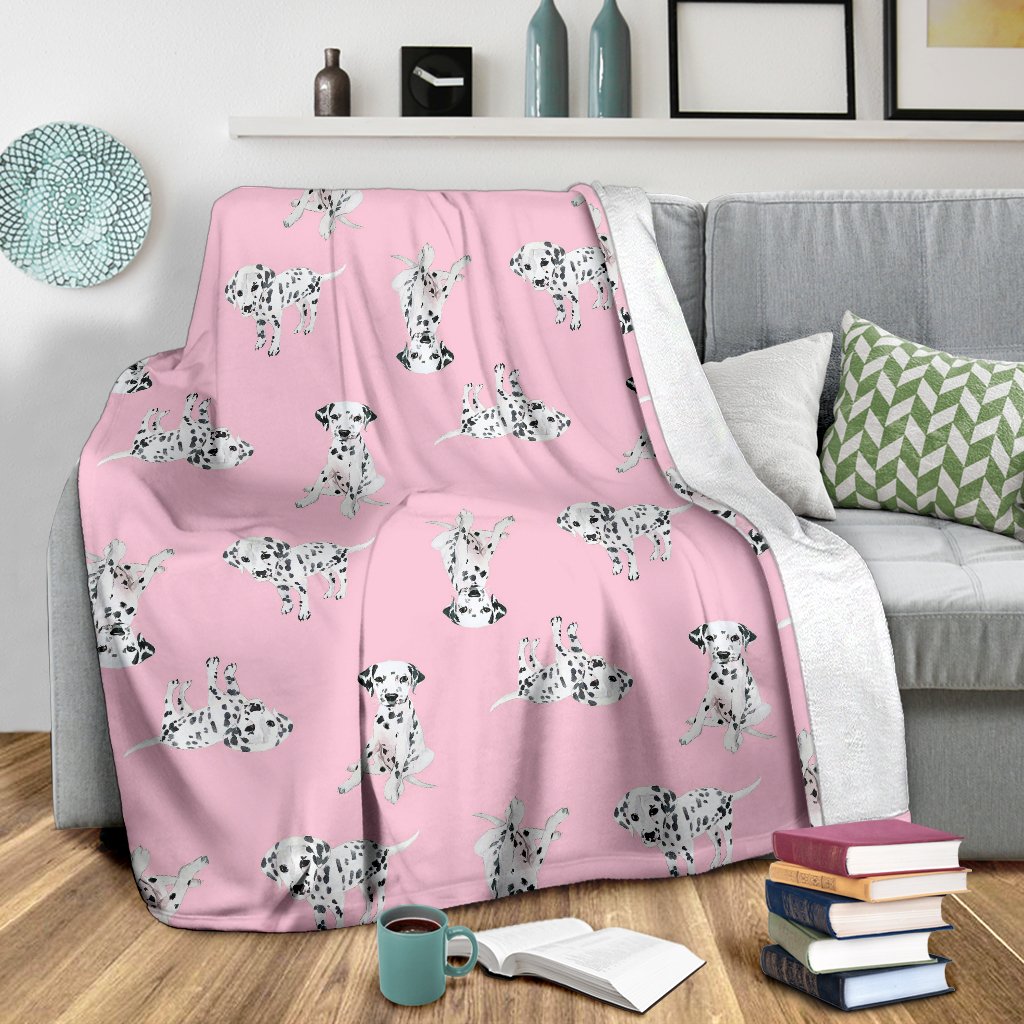 Puppy Dog Dalmatian Pattern Print Blanket-grizzshop