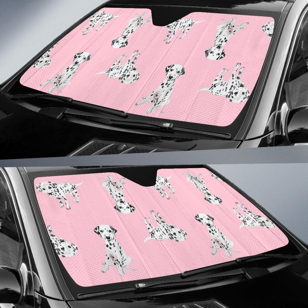 Puppy Dog Dalmatian Pattern Print Car Sun Shade-grizzshop