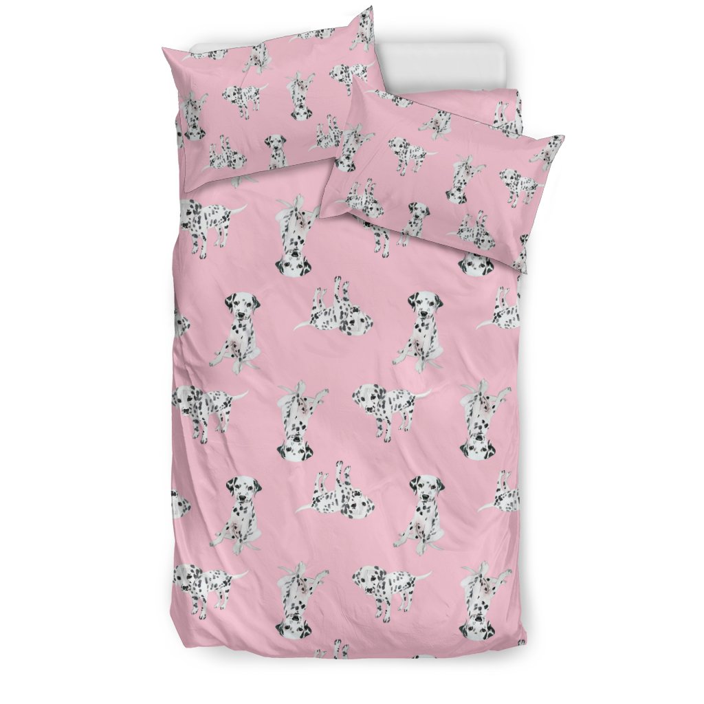 Puppy Dog Dalmatian Pattern Print Duvet Cover Bedding Set-grizzshop