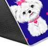 Puppy Dog Maltese Pattern Print Floor Mat-grizzshop