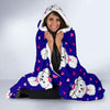 Puppy Dog Maltese Pattern Print Hooded Blanket-grizzshop