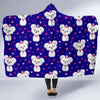 Puppy Dog Maltese Pattern Print Hooded Blanket-grizzshop