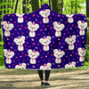 Puppy Dog Maltese Pattern Print Hooded Blanket-grizzshop