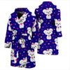 Puppy Dog Maltese Pattern Print Men Long Robe-grizzshop