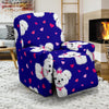 Puppy Dog Maltese Pattern Print Recliner Cover-grizzshop