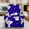 Puppy Dog Maltese Pattern Print Recliner Cover-grizzshop