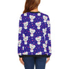 Puppy Dog Maltese Pattern Print Women Crewneck Sweatshirt-grizzshop