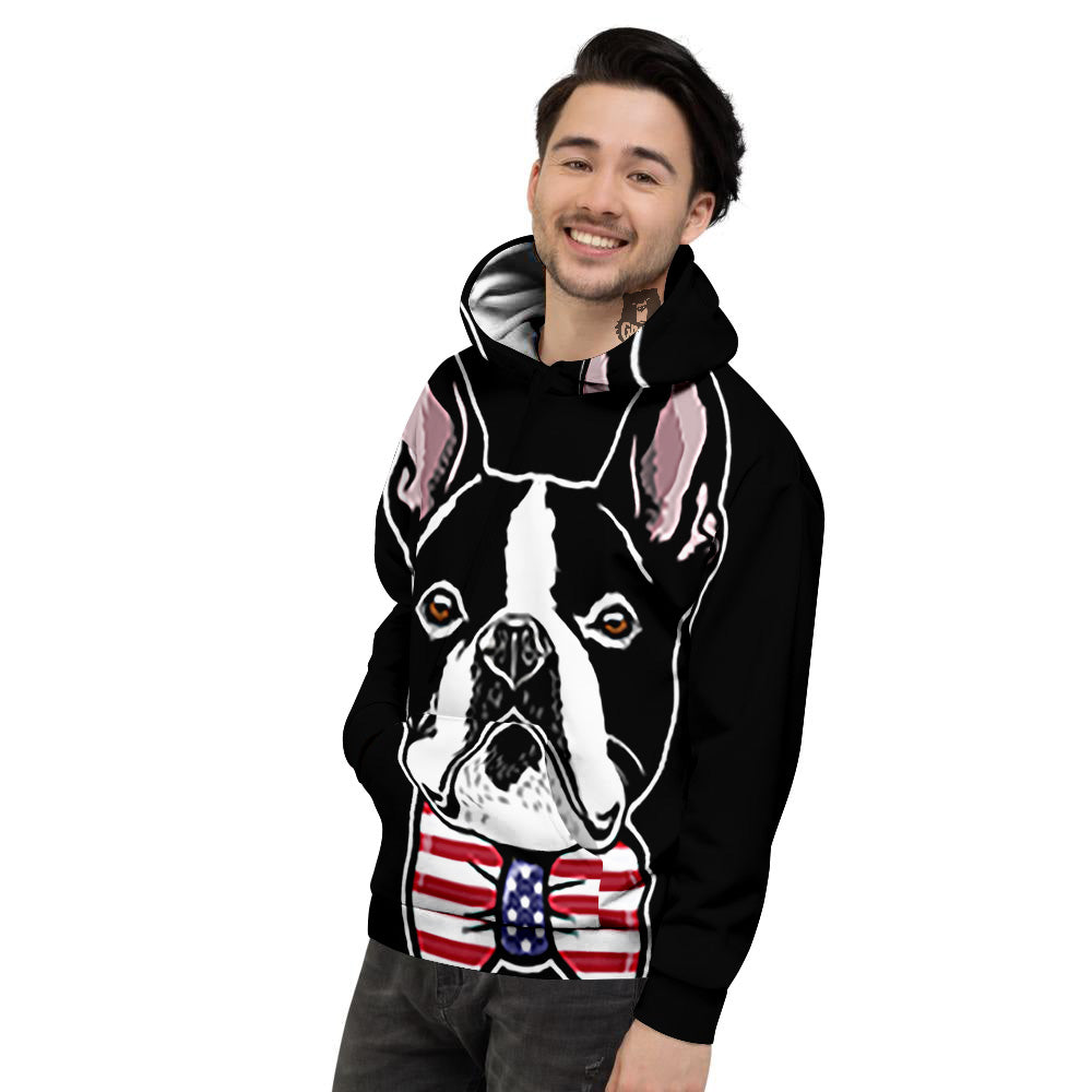 Puppy Faces Boston Terrier Print Men's Hoodie-grizzshop