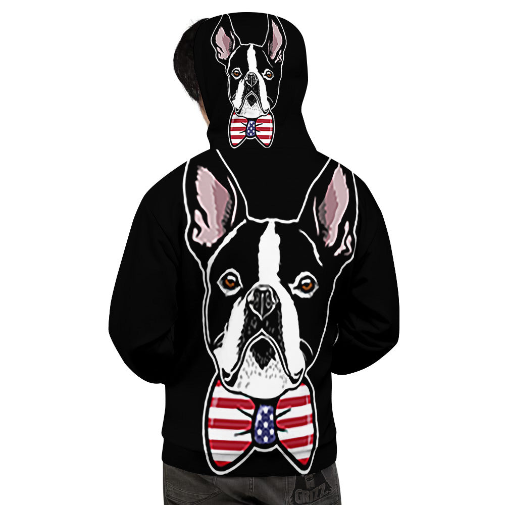 Puppy Faces Boston Terrier Print Men's Hoodie-grizzshop