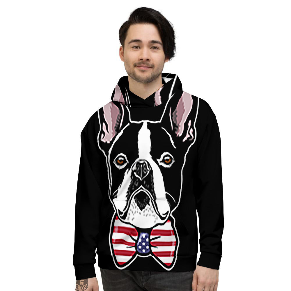 Puppy Faces Boston Terrier Print Men's Hoodie-grizzshop
